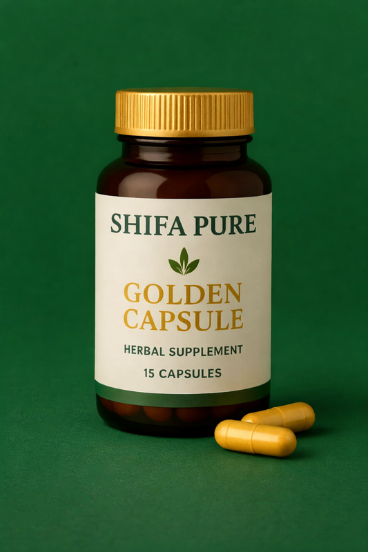 Shifa Pure Golden Herbal Capsules – Natural Energy, Stamina & Vitality Support for Men